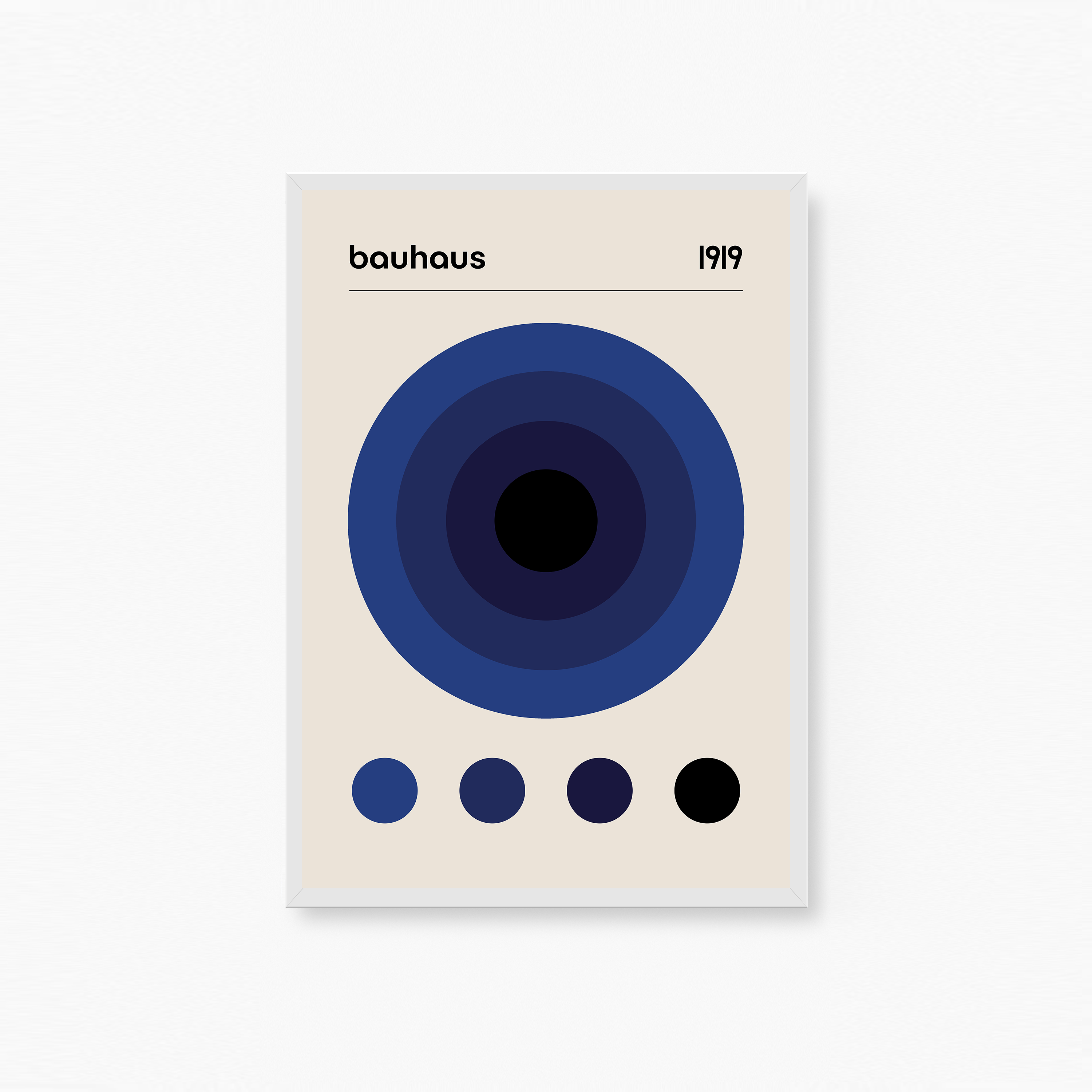 Bauhaus Blue Poster